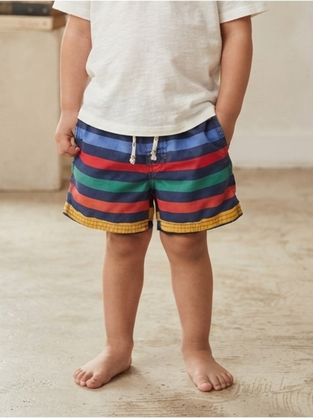 Baby Gap Baby Boys Colorful Stripe Swim Trunks w/ Liner